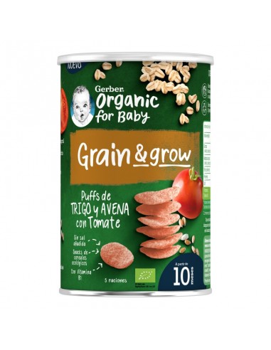 Gerber Organic Snack Trigo y Arroz con Frambuesa 35 g