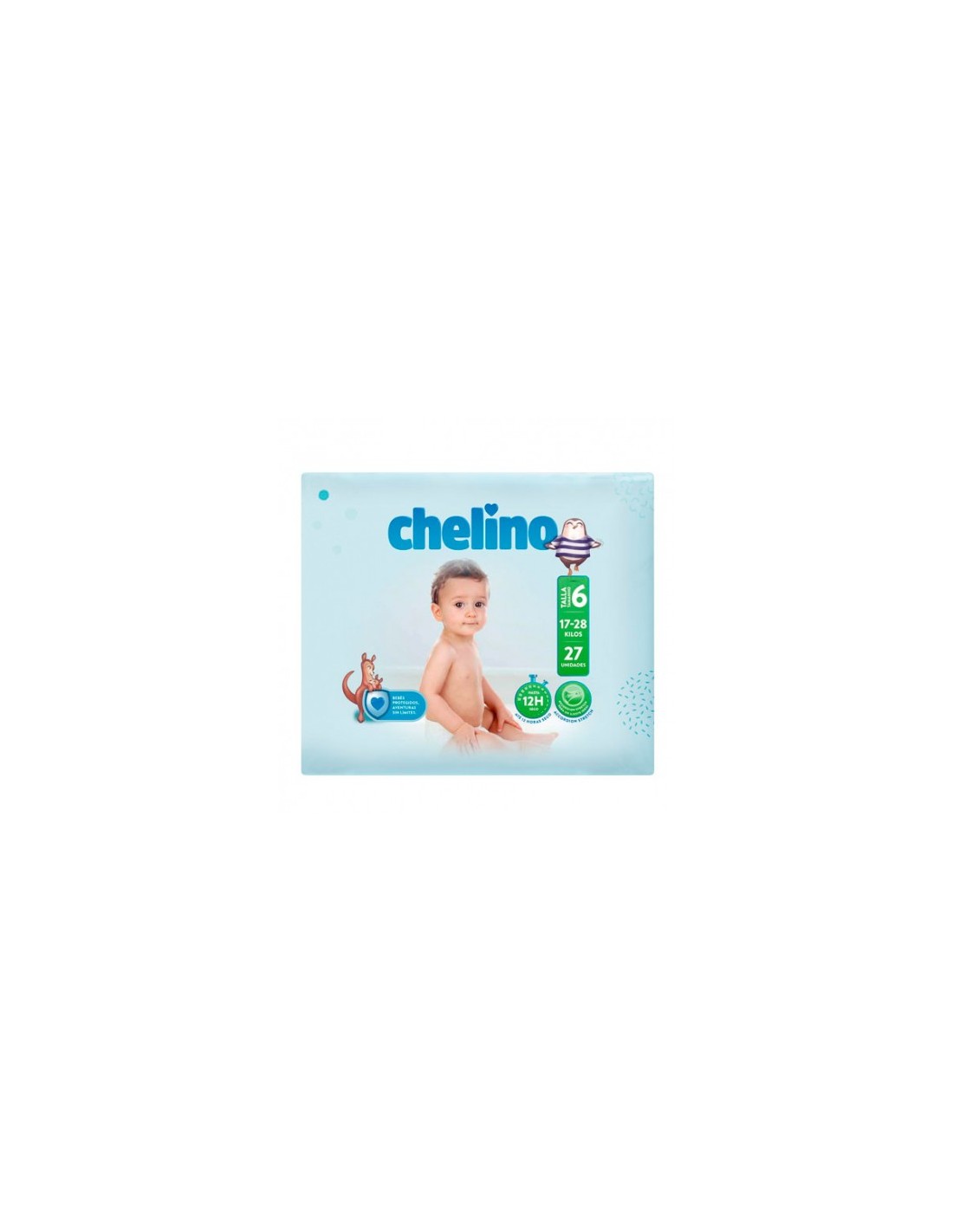 Chelino Pañal infantil Talla 3 (4-10kg), 36 Unidades (Paquete de 3)