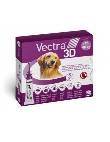 Vectra 3D perros L 25-40 kg 3 pipetas