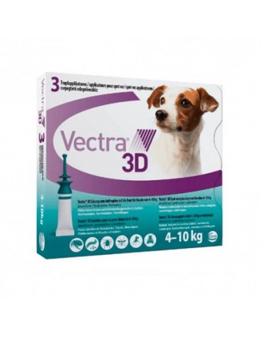 Vectra 3D perros S 4-10 kg 3 pipetas