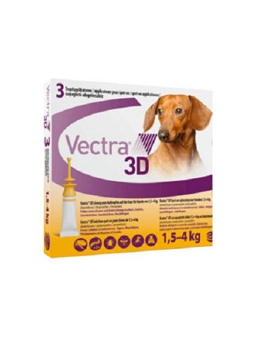 Vectra 3D perros XS 1,5-4 kg 3 pipetas