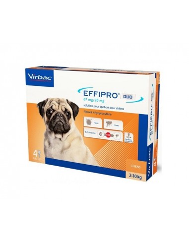 Effipro Duo Spot On perro pequeño 4 pipetas