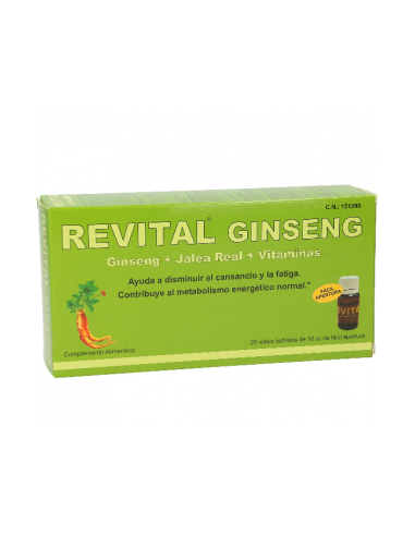 Revital Ginseng con Jalea Real y Vitaminas 20 viales