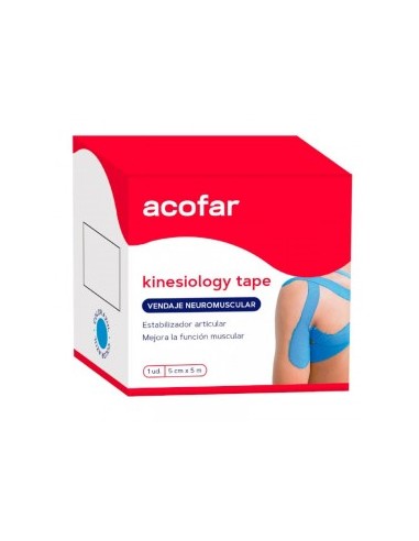 Acofar Kinesiology tape vendaje 5cmx5m Azul