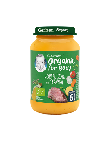Gerber Organic Hortalizas con Ternera 190 g