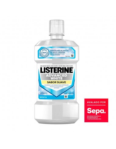 Listerine Advanced White Sabor suave 500 ml