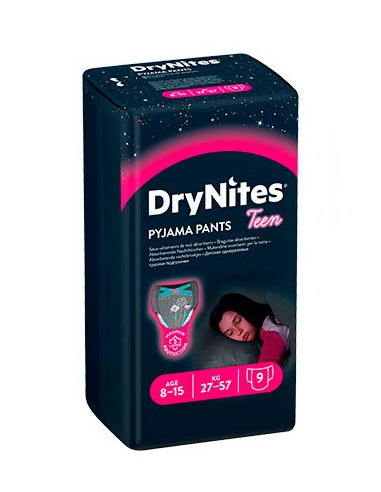 DryNites Niña Pyjama Pants 8-15 años 27-57 kg 9 Uds