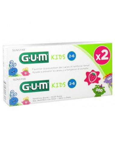 Gum Gel Dental Kids 2-6 años 2x50ml