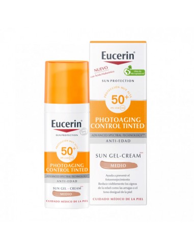 Eucerin Crema Solar Photoaging con Color FPS 50+ 50 ml