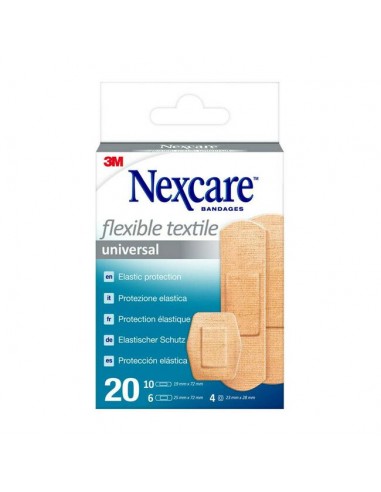 3M Nexcare Universal Flexible Textile Apósito Adhesivo Surtido 20 Uds