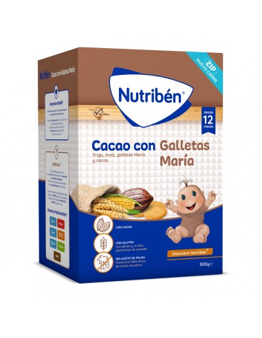 Nutribén Cacao con galletas María 500 g