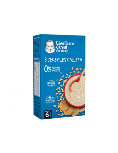 Gerber Papilla 8 Cereales con Galleta 500 g