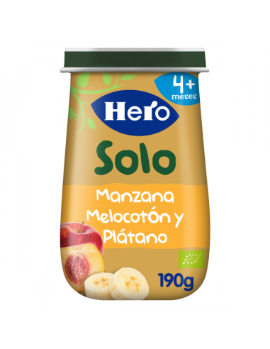 Hero Baby Solo Manzana, Melocotón y Plátano eco 190 g
