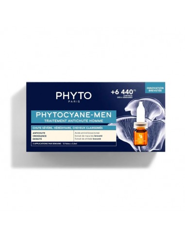 Phytocyane Tratamiento Anticaída Hombre Caída Severa 12 Ampollas x 3,5 ml