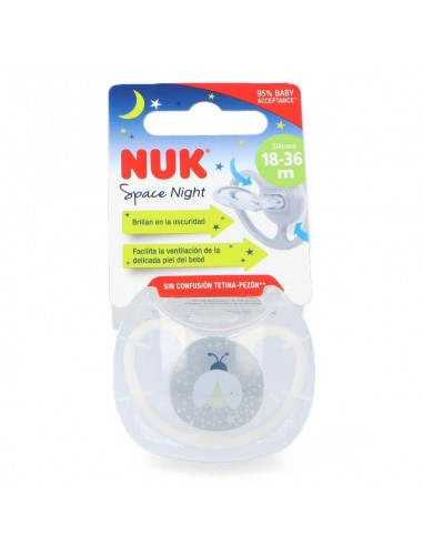 NUK Chupete Space Night Silicona 18-36 meses 1Ud