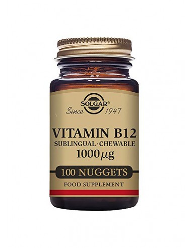 Vitamina B12 1000 μg Solgar 100 Comprimidos sublinguales masticables