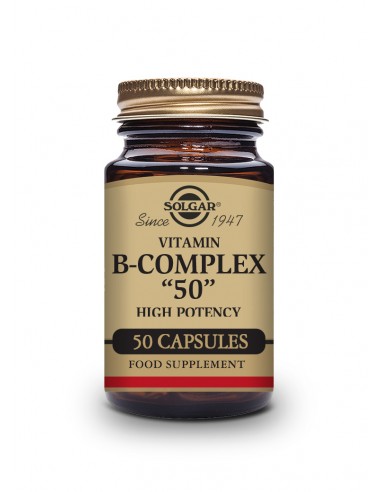 Vitamina B Complex 50 Alta potencia Solgar 50 capsulas