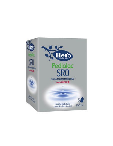 Hero Pedialac Suero Rehidratación Oral Sabor Fresa 3x200ml