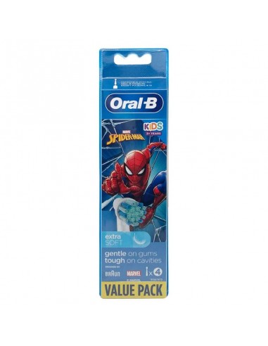 Oral-B Recambios Cepillo Electrico Infantil Spider-Man 4Uds