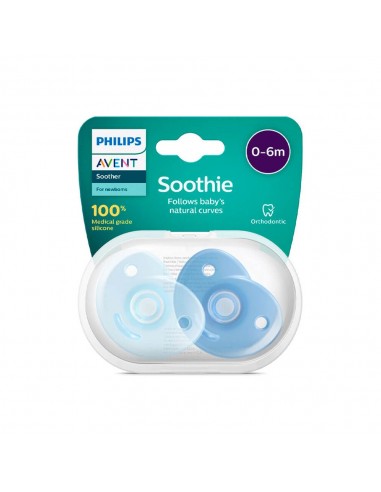 Avent Chupete Soothie Silicona 0-6 2 Uds