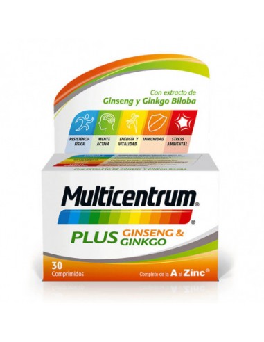 Multicentrum Plus Ginseng y Ginkgo 30 Comprimidos