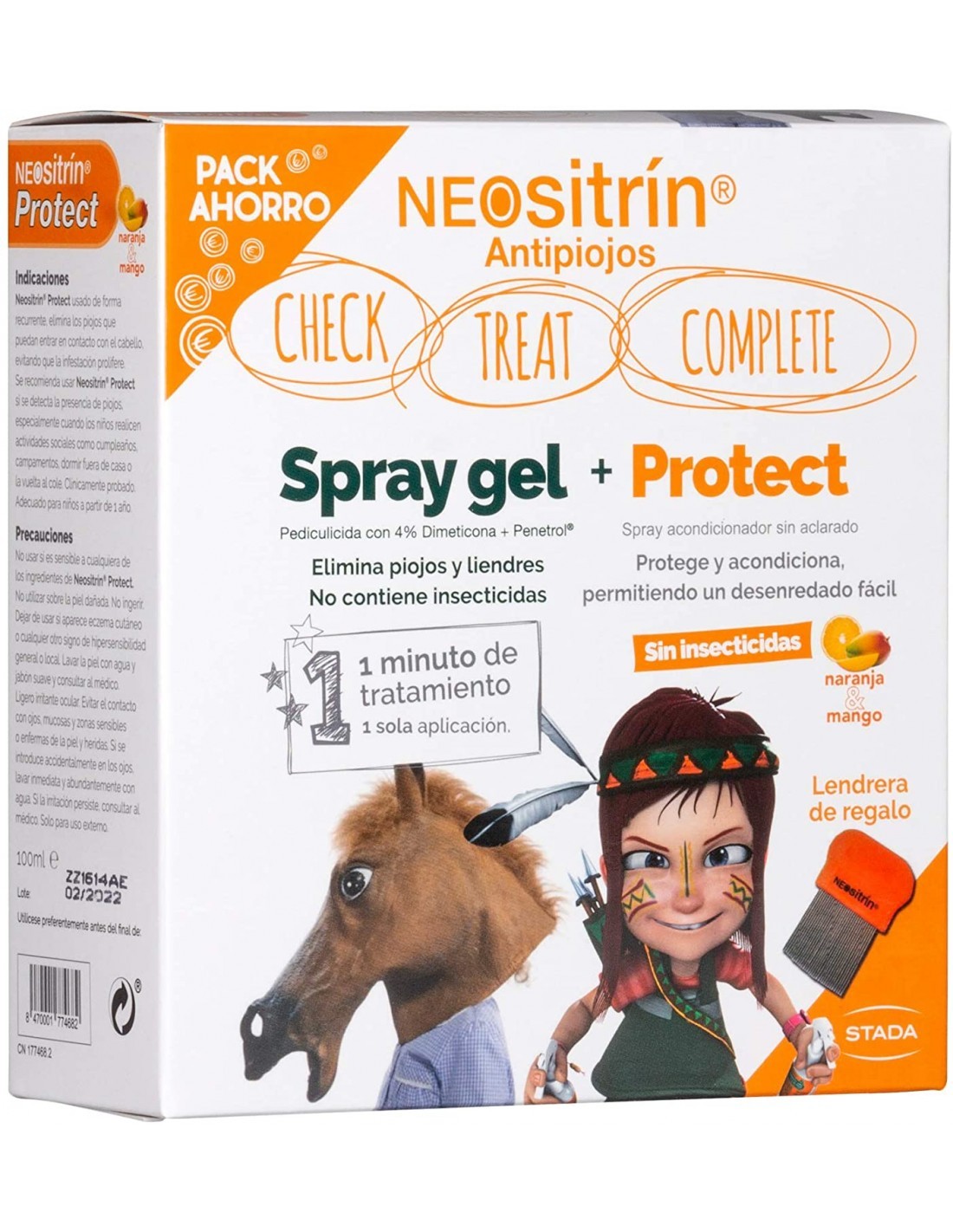 Farmacia Fuentelucha  Neositrin Pack Spray Gel 60 ml + Spray Protect  Acondicionador 100 ml.
