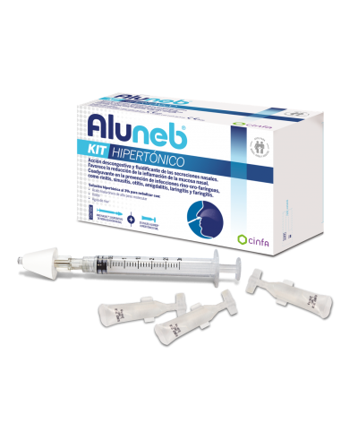 Aluneb Kit Hipertónico 20 Viales 5 ml + Dispositivo Nebulización Nasal