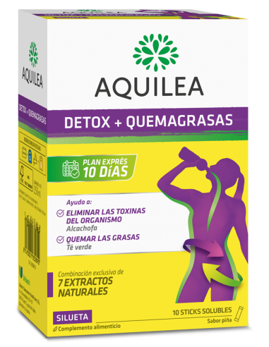 Aquilea Detox + Quemagrasas 10 Sticks Solubles