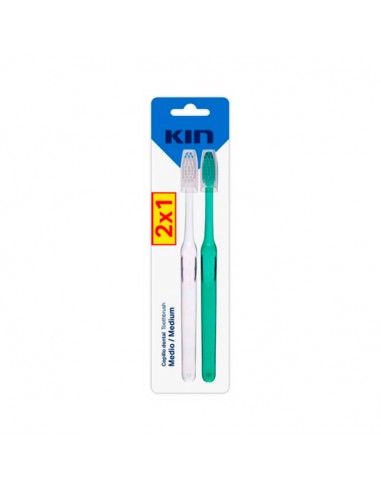 Kin Cepillo Dental Medio Duplo 2 x 1