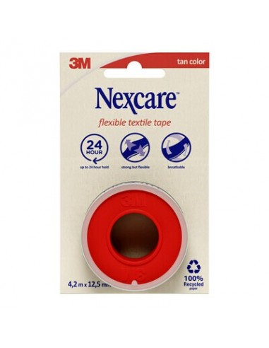 Nexcare Flexible Textile Tape 4,2 m x 12,5 mm Color Carne