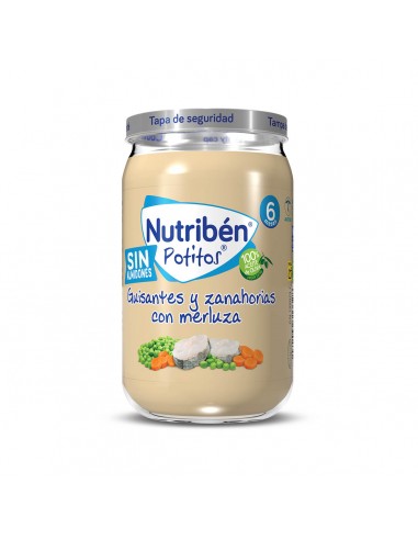 Nutribén Potitos Guisantes y Zanahorias con Merluza 235 g