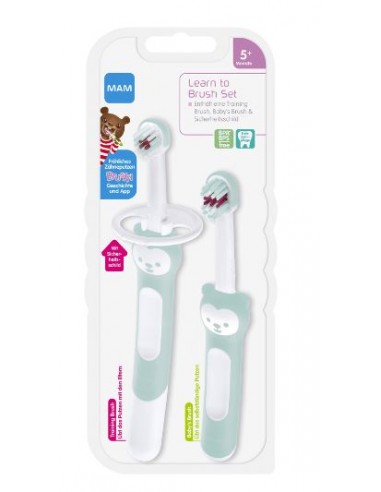 Mam Cepillo Dental Infantil Set Aprendizaje +5m Azul