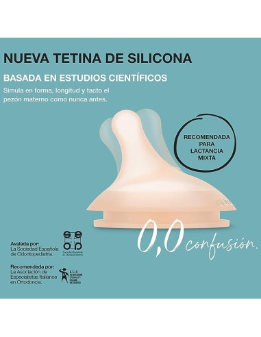 Suavinex Biberón Zero Zero 180 ml Tetina Silicona A Flujo Adaptable