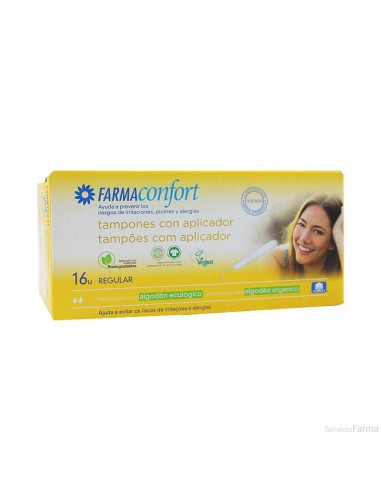 Farmaconfort Tampones 100% Algodón Regular 16 Uds