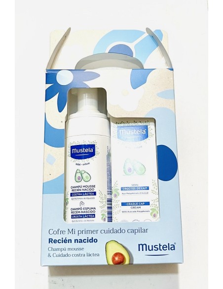 Farmacia Fuentelucha  Pack Mustela Cuidado Costra Láctea 40 ml + Champú  Mousse Recién Nacido 150 ml