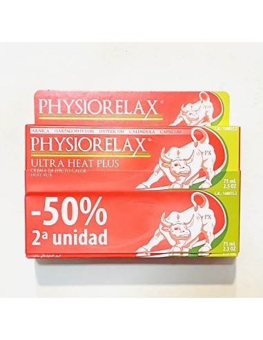 Physiorelax Ultra Heat Masaje Deportivo 2x75 ml 50% 2ª Unidad