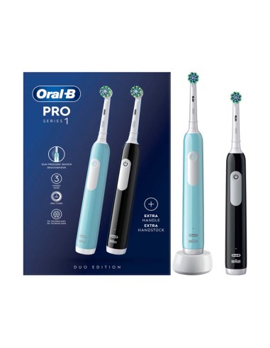 Oral-B Cepillo Eléctrico Pro 1 Series duo azul y negro