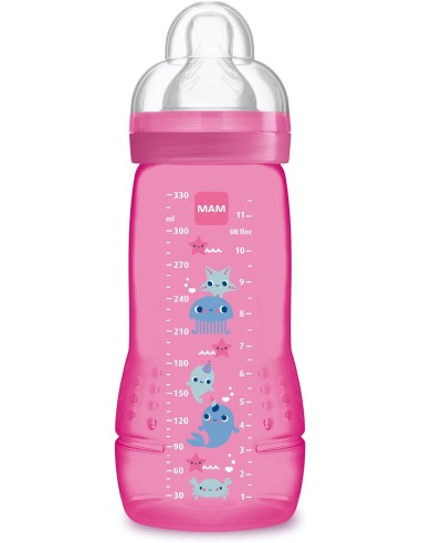 MAM Easy Active Baby Bottle 4m+ 330 ml Rosa