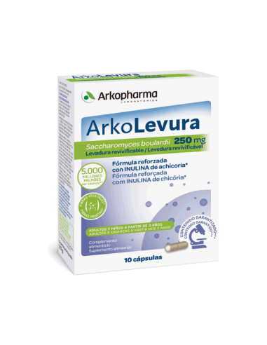 Arkolevura Saccharomyces Boulardii 250 mg 10 Cápsulas