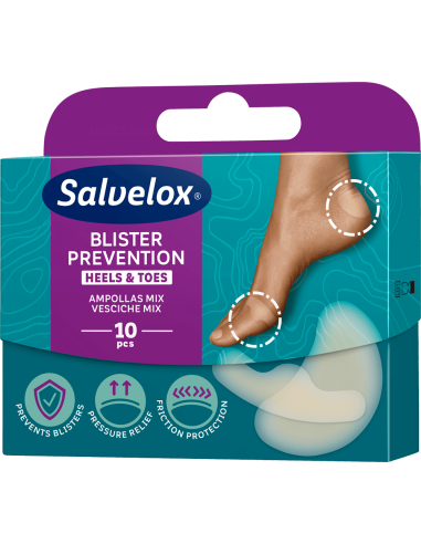 Salvelox Apósitos Para Ampollas Blister Prevention Heels & Toes 10 Uds