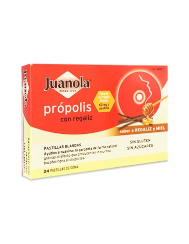 Juanola Pastillas Propolis Regaliz 24 Uds
