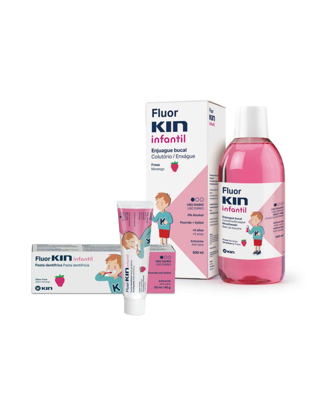 Farmacia Fuentelucha  Kin Kit infantil de viaje coche Pasta+Cepillo