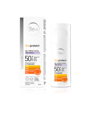 Be+ Skin Protect Gel Crema Facial Piel Grasa SPF 50+ 50 ml