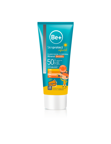 Be+ Skinprotect Pediatrico Fluido Facial y Corporal Mineral 100ml