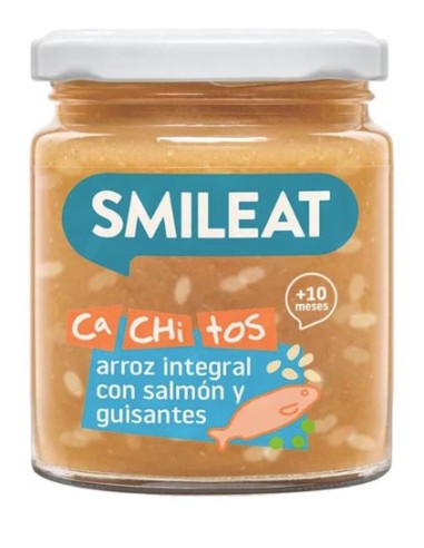 Smileat Cachitos Arroz integral con Salmón y Guisantes 230 g
