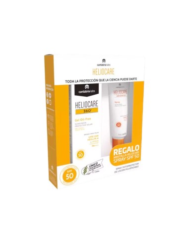 Heliocare Pack 360º SPF50+ Gel Oil Free 50 ml + Advanced Spray SPF50 75 ml