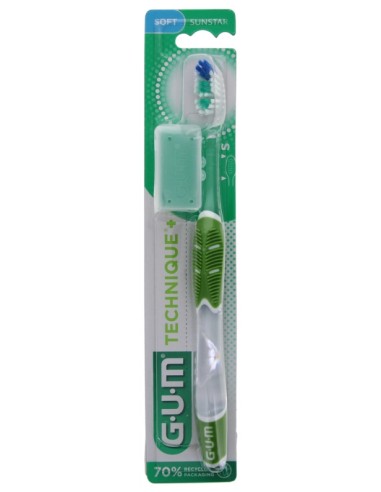 Gum Cepillo Dental Adulto 491 Technique+ Compacto Suave