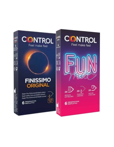 Control Pack Preservativos Finissimo Original 6 Uds + Fun Mix 6 Uds