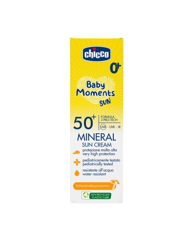 Chicco Sun Baby Moments Fotoprotector Mineral SPF 50+ 75 ml