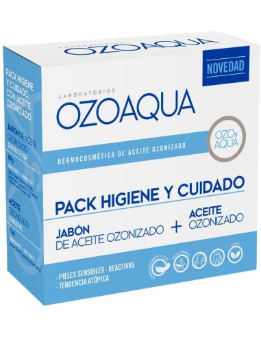 Ozoaqua Pack Jabón Aceite Ozonizado 100 g + Aceite 15 ml